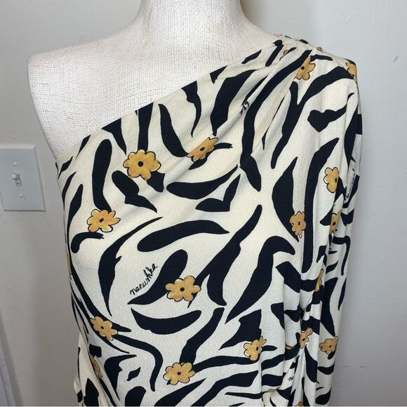 Nanushka Black and Cream Floral Blouse - Picture 7 of 16